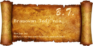 Brasovan Teónia névjegykártya